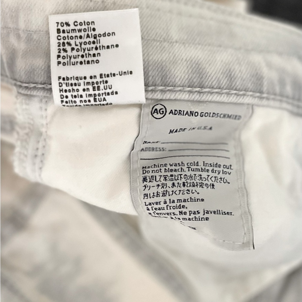 AG Adriano Goldschmied Nikki Cream & Gray Distressed Skinny Jeans - Picture 10 of 13